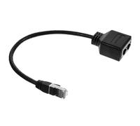 Sosoport Divisor Ethernet Rj45 1 a 2 Cable Adaptador de Cobre Estañado y Plástico, Instalación Plug and Play, No se Deforma, Adecuado para Redes LAN
