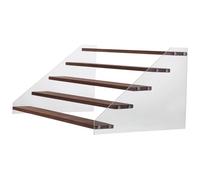 Sosoport Estante de Exhibición de Madera y Acrílico de Organizador Multipropósito para Joyas Figuras y Modelos Resistente y Decorativo para Escritorio y Hogar