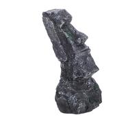 Sosoport Estatua Romana para Acuario Decoración de Paisajismo con Figura Moai de Isla de Pascua Escultura Resistente para Tanque de Peces Histórico y Cultural