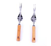 Sosoport Extractor Manual de Malezas con Horquilla de Acero Inoxidable y Mango de Madera Herramienta de Jardín para Eliminar Raíces Profundas y Limpiar Hierbas Patio y Césped
