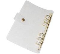 Sosoport Funda para Carpeta A5 de PVC Transparente Brillo Dorado Carpeta de 6 Anillas para Suministros de Oficina Recambio para Agenda Ligera y Resistente para Viaje y Trabajo