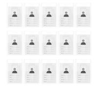 Sosoport Funda para Credencial Transparente Vertical Pack 15 Fundas de Plástico Reutilizables Portatarjetas Delgado y Resistente para Oficina Escuela y Acceso Laboral