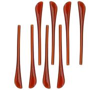 Sosoport Fundas para Patillas de Gafas Antideslizantes de Plástico Café 14 MM Finas 4 Pares Repuesto para Patillas de Gafas de Sol y Monturas Accesorio de Reparación Práctico