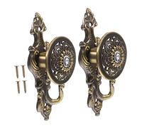 Sosoport Ganchos De Aleación Decorativos para Cortinas 2 Unidades, Diseño Cristales, Color Azul Antiguo, Resistentes Al Óxido, Ideales para Hogar, Sala y Cocina