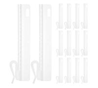 Sosoport Ganchos de Plástico de Color para Cortinas Plisadas, Clips Ajustables de 7,5 Cm, 60 Unidades, para Pliegues de Cortinas en Baño y Ventanas, Accesorios para Hogar y Decoración