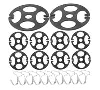 Sosoport Ganchos Metálicos Para Fundas De Asientos De Coche 20 Piezas Clips Negros De Fijación Accesorios Para Instalación Sujetadores Automotrices Seguros Para Coches