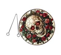 Sosoport Halloween Glow-in-the- Pendant Sign Decorative Acrylic Hanging Decoration for Spooky Atmosphere