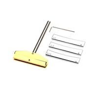 Sosoport Herramienta Bloque De Para Trastes De Guitarra Prensa De Trastes Color Cromado Con Insertos De y Llave De Luthiers Para Reparación De Guitarras