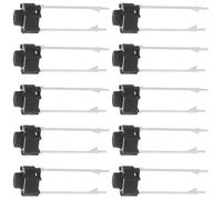 Sosoport Interruptores Microtáctiles Momentáneos Redondos 6X5 MM Patas Largas Negras 20 Unidades Kit de Pulsadores Táctiles para Paneles y Placas de Pruebas Activación Suave y