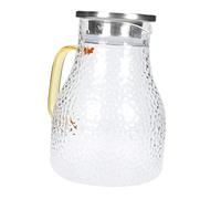 Sosoport Jarra de Vidrio Resistente al Calor Gran Capacidad para Agua Fría y Té Botella Transparente para Bebidas Caseras para Uso Doméstico y Restauración