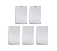 Sosoport Juego de 10 Colgantes de Acero Inoxidable Rectangulares 18x32 Mm Orificio de 2 Mm, Colgantes Lisos para Bricolaje, Accesorios para Hacer Joyas, Pulseras y Collares