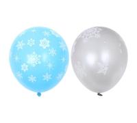 Sosoport Juego de 10 Globos de Látex de Copos de Nieve Navideños de 12 Pulgadas para Decoración de Fiestas en Casa Colores Brillantes y Ambiente Festivo
