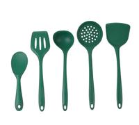 Sosoport Juego de Utensilios de Cocina de Silicona Alimentaria 5 Piezas Resistente al Calor Espátula Ergonómica y Cuchara para Sartenes Antiadherentes Uso Doméstico