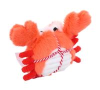 Sosoport Juguete Masticable para Gatos Interior en Forma de Cangrejo Pequeño de Peluche con Campana, Juguete para Gatitos Juguetones Que Promueve Higiene Dental y Entretenimiento Activo
