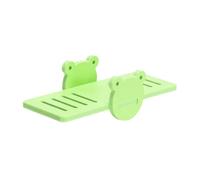 Sosoport Juguetes de Madera para Hámster 3 Piezas Cajas Mecedoras Diseño de Rana Parque de Juegos para Mascotas para Animales Pequeños Color Verde