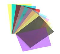 Sosoport Láminas de PVC Transparentes Colores 03 MM 10 Unidades para Filtros de Luz Corrección Visual y Efectos de Iluminación Películas Fotográficas para Dislexia y Pantalla de