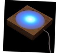 Sosoport Lámpara LED de Noche Creativa para Mesita de Dormitorio Base Luminosa Cuadrada Luz para Decoración Hogar