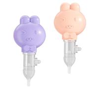 Sosoport Limpiador Nasal Manual Para Ñiño De Silicona, Bomba De Succión Segura, Pequeño y Ligero Para Limpieza Nasal Diaria, Kit De 2 Unidades Rosa y Púrpura, Adecuado Para Recién Nacidos