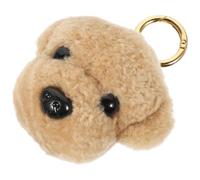 Sosoport Llavero Kawaii de Perro de Peluche Amarillo Aro Colgante | Felpa y Aleación, Diseño Cartoon Portátil, para Llaves del Coche y Tirador de Bolso