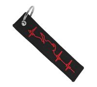 Sosoport Llaveros Bordados con Electrocardiograma Colgante Metálico Resistente para Coche y Moto Accesorios para Hombres y Entusiastas del Motor Diseño Elegante y Colores Llamativos