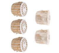 Sosoport Material de Anidación Natural para Pájaros 5 Piezas, Mezcla de Yute y Algodón, Cama para Nidos de Canarios, Periquitos y Pinzones, Cojín para Aves Ponedoras de
