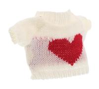 Sosoport me Encanta el suéter Blanco Felpa del Conejo Peluches Kawaii Body de Forro Polar para bebé Juguetes para el Asiento del automóvil Cesta de muñecos de Peluche bebé Ropa de Elfo Hilo