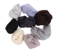 Sosoport Mechas de Lana para Fieltrar Aguja, Paquete de 8 Piezas de 10 G, Lana Mechada de Colores para Manualidades, Proyectos DIY y Creación de Muñecos, Suministros para Fieltro