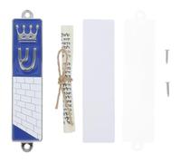 Sosoport Mezuzá Puerta Principal 94x20 Mm Aleación De Zinc Pergamino Tradicional Judía para Hogar y Espacio Sagrado Decoración Espiritual Caja Decorativa Única