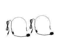 Sosoport Micrófono de Diadema Cable 2 Piezas Jy518 Negro, Micrófono Condensador Conector Jack, Auricular para Amplificador de Voz y Grabación en Directo, Ligero y Flexible para Uso Profesional