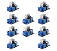 Sosoport Módulo Regulador de Voltaje Ajustable Lm317 Carcasa Metálica Azul Convertidor DC-DC Paquete de 10 Piezas Compatible Kits DIY y Regulación de Voltaje para Automóviles