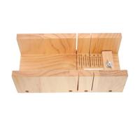 Sosoport Molde de Madera para Cortar Jabón DIY Doble Ranura, Herramienta Resistente para Manualidades, Base de Corte Precisa y Práctica para Elaboración Artesanal de Jabón
