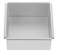 Sosoport Molde para Hornear Pasteles Cuadrado de 6 Pulgadas, Molde de Aleación de Aluminio con Fondo Extraíble, Utensilio Antiadherente para Horno, Adecuado para Repostería Casera