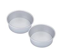 Sosoport Molde Redondo Desmontable de 8 Pulgadas 2 Piezas Antiadherente Aleación de Aluminio para Hornear Pasteles para Tartas y Postres