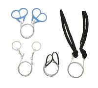 Sosoport Motosierra De Alambre Portátil De Acero Inoxidable Para Exteriores 4 Piezas Bucle Para Supervivencia y Actividades Al Aire Libre, Herramienta De Corte Manual Ligera Para Camping y Emergencias