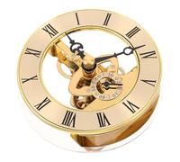 Sosoport Movimiento de Reloj Esqueleto Transparente de 86 Mm Números Romanos, Mecanismo de Cuarzo para Reloj de Mesa Empotrado, Inserto para Reparación y Bricolaje, Diseño Visible