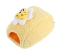 Sosoport Nido de algodón para hámster Hábitat del escondite del hámster Nido de hámster de Dibujos Animados Refugio para hámsteres casa de hámster Cama de Chinchilla Piel de hámster Yellow