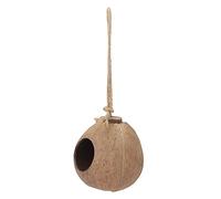 Sosoport Nido de Pájaro de Cáscara de Casa de Pájaros Percha Nido de Pájaro Decorativo Fácil para Jardín Refugio de Pájaros Tejido Refugio de Pájaros de Césped