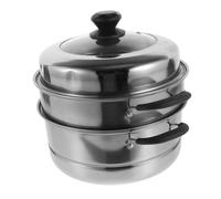 Sosoport Olla de Vapor Multifuncional Apilable Inoxidable para Cocina Resistente a Altas para Cocción de para Cocinas de Inducción Prácticos