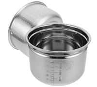 Sosoport Olla Interior Fácil de Limpiar con Cesta de Vapor de Acero Inoxidable de 4l y Separador de Vapor para Olla Arrocera Eléctrica para Arroz y Sopa