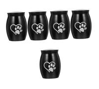 Sosoport Ornamento 5 Piezas urna para Mascotas el Don urna Conmemorativa para Mascotas urna de Recuerdo de Mascota Gatos Oro urna de Gato urna Conmemorativa de Perro Acero Inoxidable