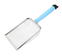 Sosoport Pala De Acero Inoxidable para Gatos Pala De Arena Resistente con Agujeros Ideal para Recoger Excrementos De Mascotas Tamaño Compacto y Eficiente En Color