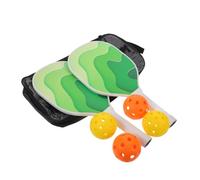 Sosoport Palas de Pickleball con Raqueta de Fibra Profesional Equilibrio Optimizado y Bolsa para Entrenamiento y Juego Interior y Exterior Accesorios Deportivos para Principiantes y Viajes