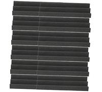 Sosoport Paneles Acústicos Trapezoidales de Insonorización de Alta Densidad, 12 Piezas 7,5x7,5x30 Cm, Espuma Absorbente de Sonido Negra, Trampas de Graves para Estudio y Sala de Música