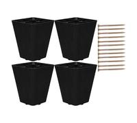 Sosoport Patas de Plástico para Muebles 9,3 Cm de Altura, 4 Piezas Trapezoidales Resistentes y Elevadoras para Sofá, Silla, Cama y Mesa, Elevador Seguro y Protección para Suelos,