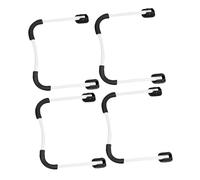 Sosoport Patas Plegables para Muebles Metálicas Forma de U Soporte Plegable para Mesa Abatible Conjunto de 2 Unidades Patas Antideslizantes Blancas y Negras Ideales para Escritorios y