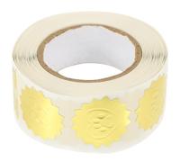 Sosoport Pegatinas Adhesivas de Sellado Impermeables Redondas Diseño de Huellas y Engranajes Color Dorado Autoadhesivas para Sobres y Embalajes Ideales para Invitaciones de Boda y