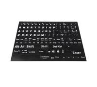 Sosoport Pegatinas de Repuesto para Teclado 1 Hoja en Inglés Diseño Especial y Material PVC, sin Residuos de Pegamento, para Teclado de Ordenador Negro