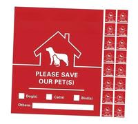 Sosoport Pegatinas de Rescate de Mascotas para Ventanas y Puertas 30 Unidades Alerta de Emergencia y Seguridad contra Incendios Adhesivas para Localizar Mascotas Situaciones de Rescate