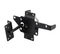 Sosoport Pestillo Autoblocante Rápido de Acero para Puertas de Madera y Metal Cierre Automático Resistente con Sistema de Gravedad Kit Completo para Seguridad Jardín y Patio