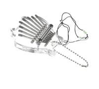 Sosoport Piano De Pulgar Teclas Transparente Instrumento Musical Para Principiantes Niño Pequeño Portátil Piano De Dedo Cristal Exquisito